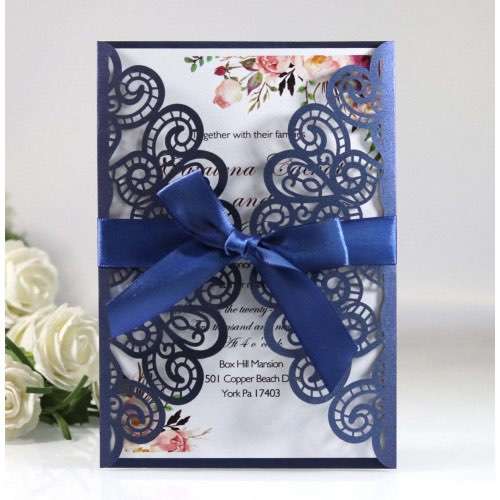 Modern Invitation Card Wedding Card Design Laser Cut Holiday Invitation Card